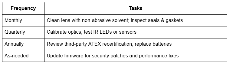 maintainence Schedule